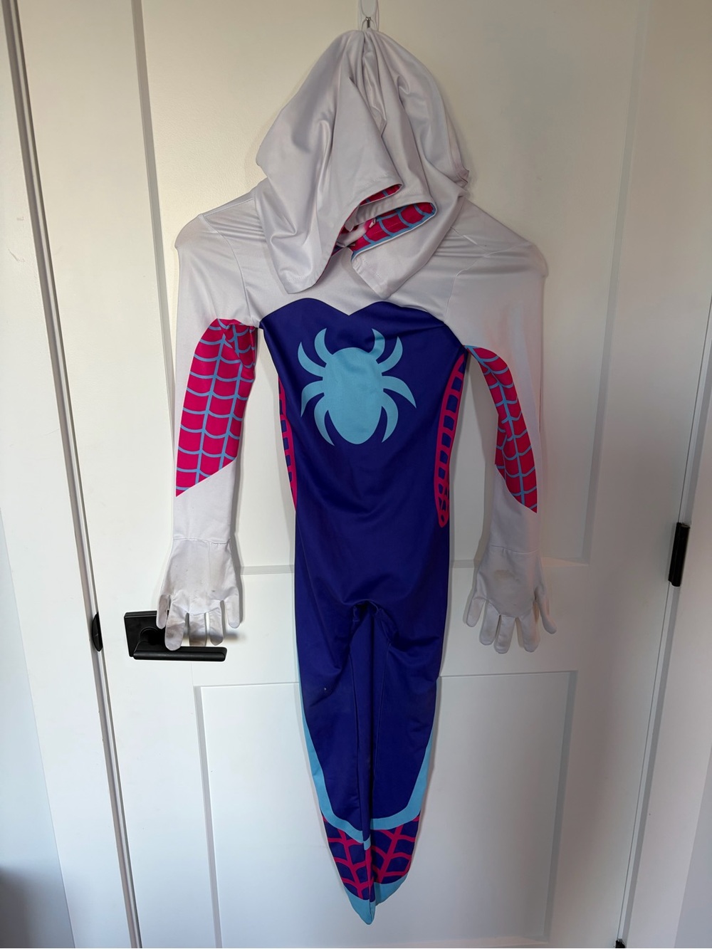 Girls Ghost Spider Costume, size 5 ish